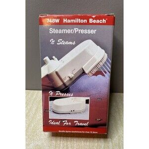 NOS Open Box Travel Hamilton Beach Steamer / Presser, Model # 748W